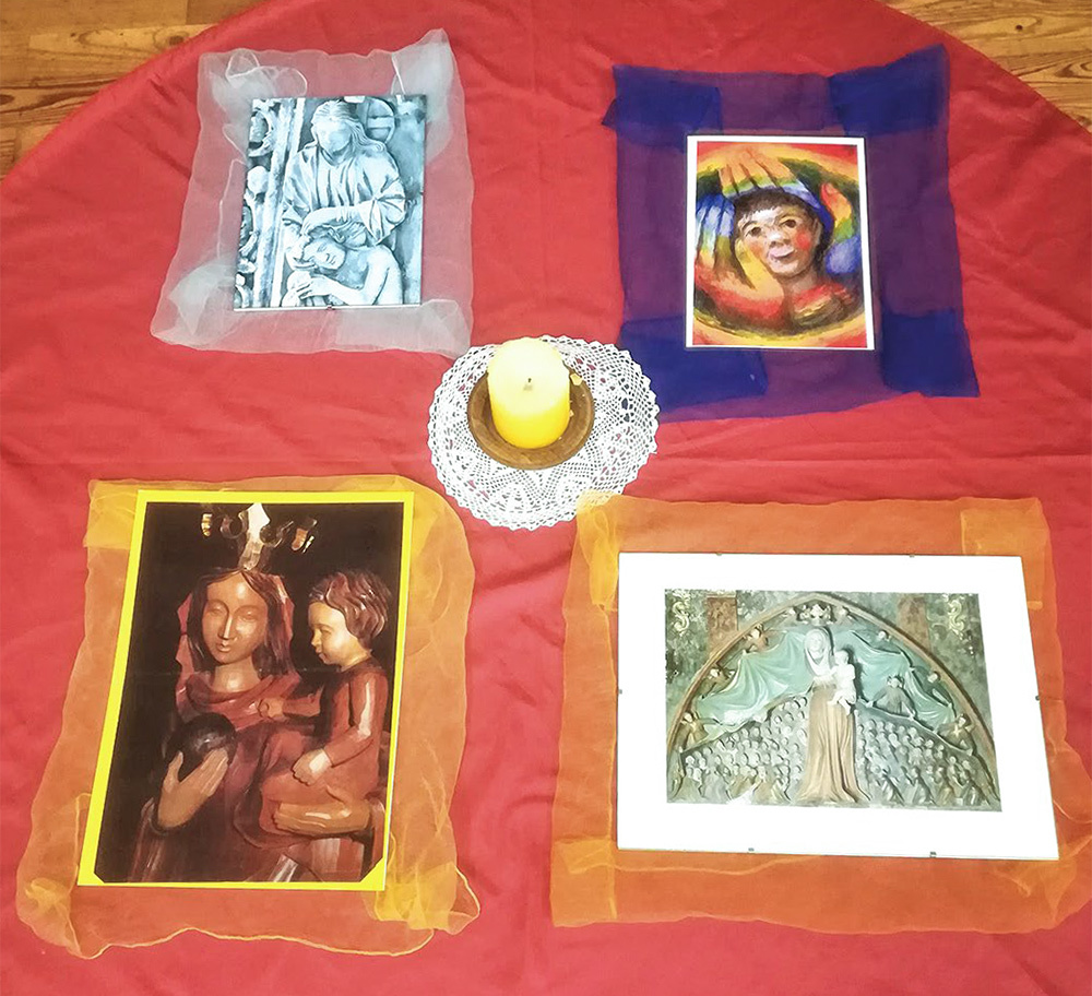 Sr. Maria Leopold Gestaltete Mitte beim Meditationsabend